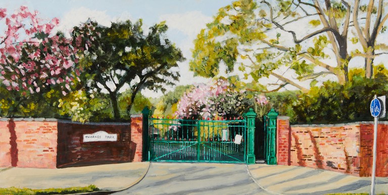 21 Monday 20th April - The gates at Thornes Park Nursery